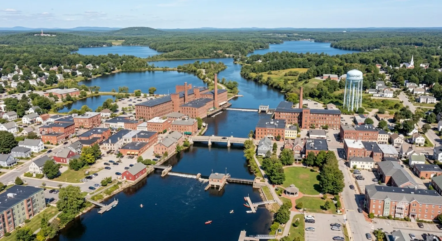 A Maine mill town and surrounding community